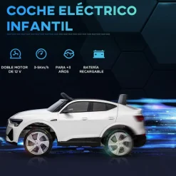 Homcom - Coche eléctrico Audi e-tron 12V blanco* Vehículos De Batería O A Pedales