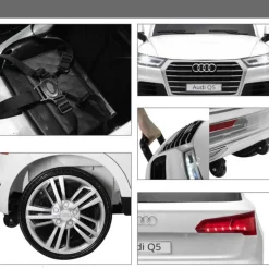 Homcom - Coche Eléctrico Audi Q5 Blanco* Vehículos De Batería O A Pedales