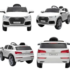 Homcom - Coche Eléctrico Audi Q5 Blanco* Vehículos De Batería O A Pedales