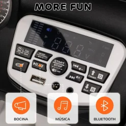 AIYAPLAY Homcom - Coche eléctrico batería 12 V con mando a distancia Blanco