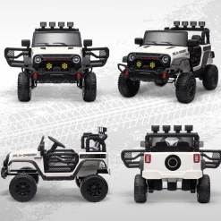 AIYAPLAY Homcom - Coche eléctrico batería 12 V con mando a distancia Blanco