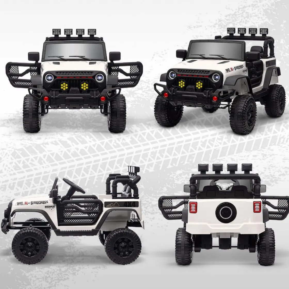 AIYAPLAY Homcom - Coche eléctrico batería 12 V con mando a distancia Blanco