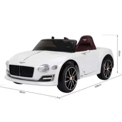 Homcom - Coche Eléctrico Bentley GT Blanco con control remoto* Vehículos De Batería O A Pedales