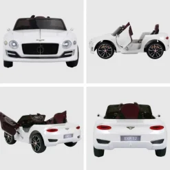 Homcom - Coche Eléctrico Bentley GT Blanco con control remoto* Vehículos De Batería O A Pedales