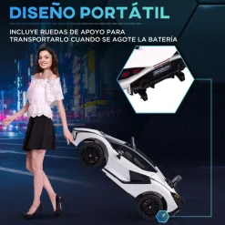 Homcom - Coche eléctrico Lamborghini blanco* Vehículos De Batería O A Pedales