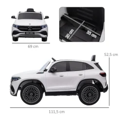 Homcom - Coche Eléctrico Mercedes-Benz EQA Blanco* Vehículos De Batería O A Pedales