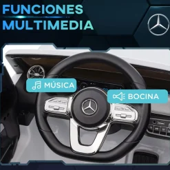 Homcom - Coche Eléctrico Mercedes-Benz EQA Blanco* Vehículos De Batería O A Pedales
