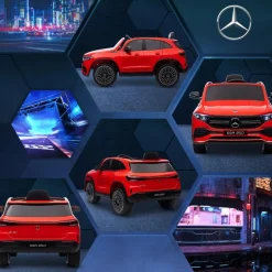 Homcom - Coche Eléctrico Mercedes-Benz EQA Rojo