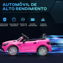 Homcom - Coche eléctrico Mercedes rosa