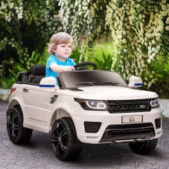 Homcom - Coche eléctrico SUV blanco* Vehículos De Batería O A Pedales