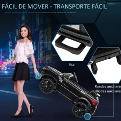 Homcom - Coche eléctrico SUV negro* Vehículos De Batería O A Pedales