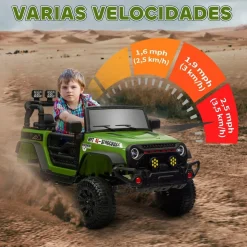 AIYAPLAY Homcom - Coche eléctrico Verde con mando