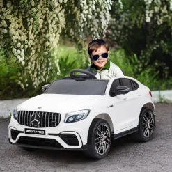Homcom - Coche infantil eléctrico - Mercedes Benz AMG blanco