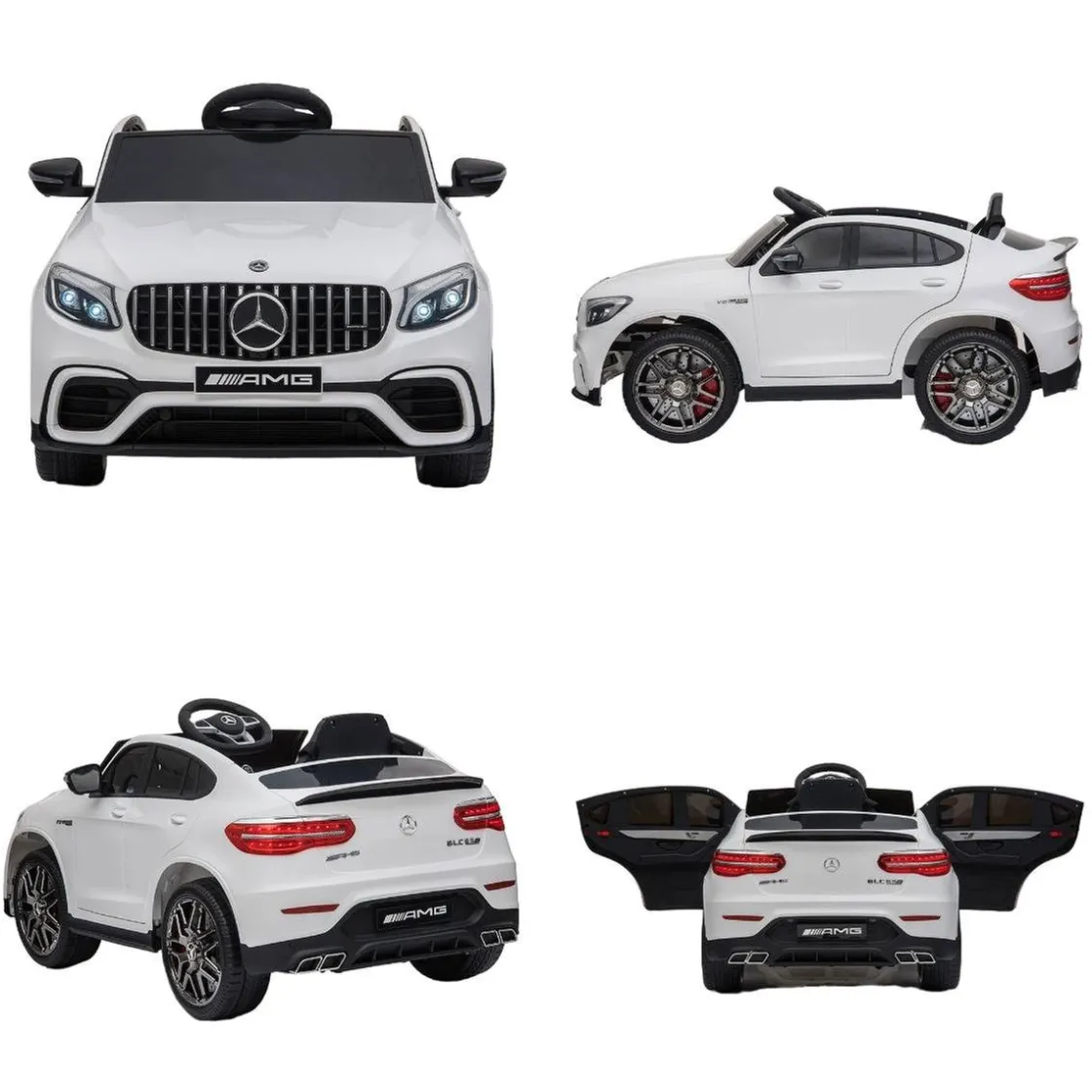 Homcom - Coche infantil eléctrico - Mercedes Benz AMG blanco