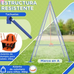 Outsunny Homcom - Columpio infantil individual* Columpios