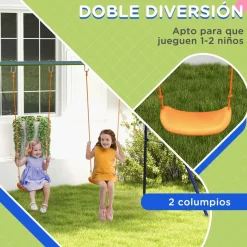 Outsunny Homcom - Columpio infantil doble asiento* Columpios
