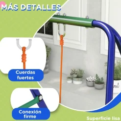 Outsunny Homcom - Columpio infantil doble asiento* Columpios