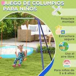 Outsunny Homcom - Columpio infantil doble asiento* Columpios