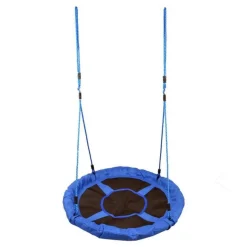 Homcom - Columpio Nido Infantil Azul y Negro