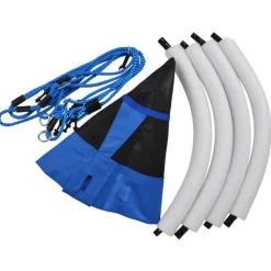 Homcom - Columpio Nido Infantil Azul y Negro