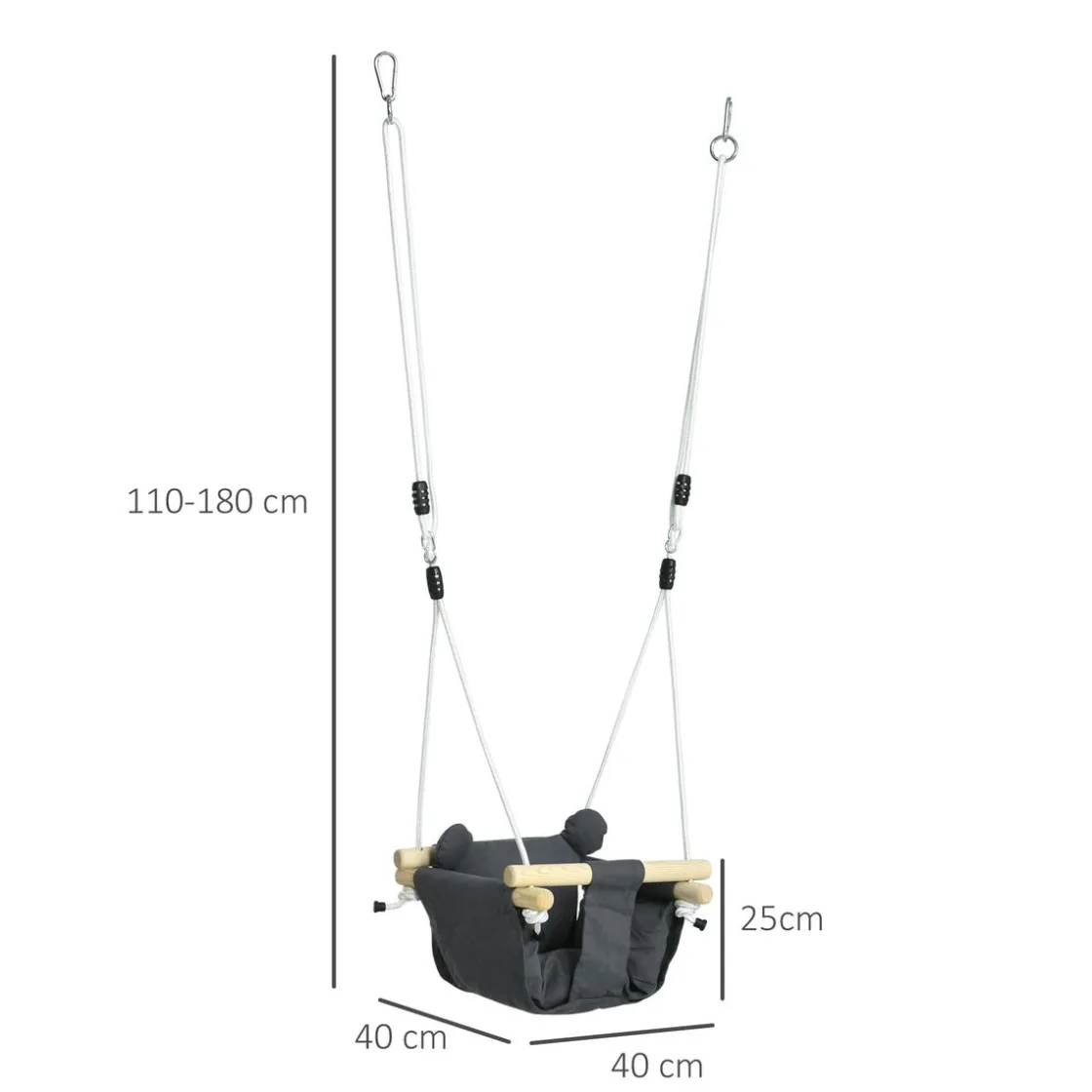 Homcom - Columpio para bebés con altura ajustable* Columpios