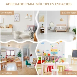 Homcom - Conjunto Mesa + Banco + 2 sillas infantiles Madera* Entretenimiento·Hamacas Y Columpios|Estilo De Vida