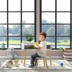 Homcom - Conjunto Mesa + silla con accesorios