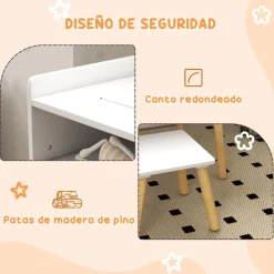 Homcom - Conjunto Mesa + silla con accesorios