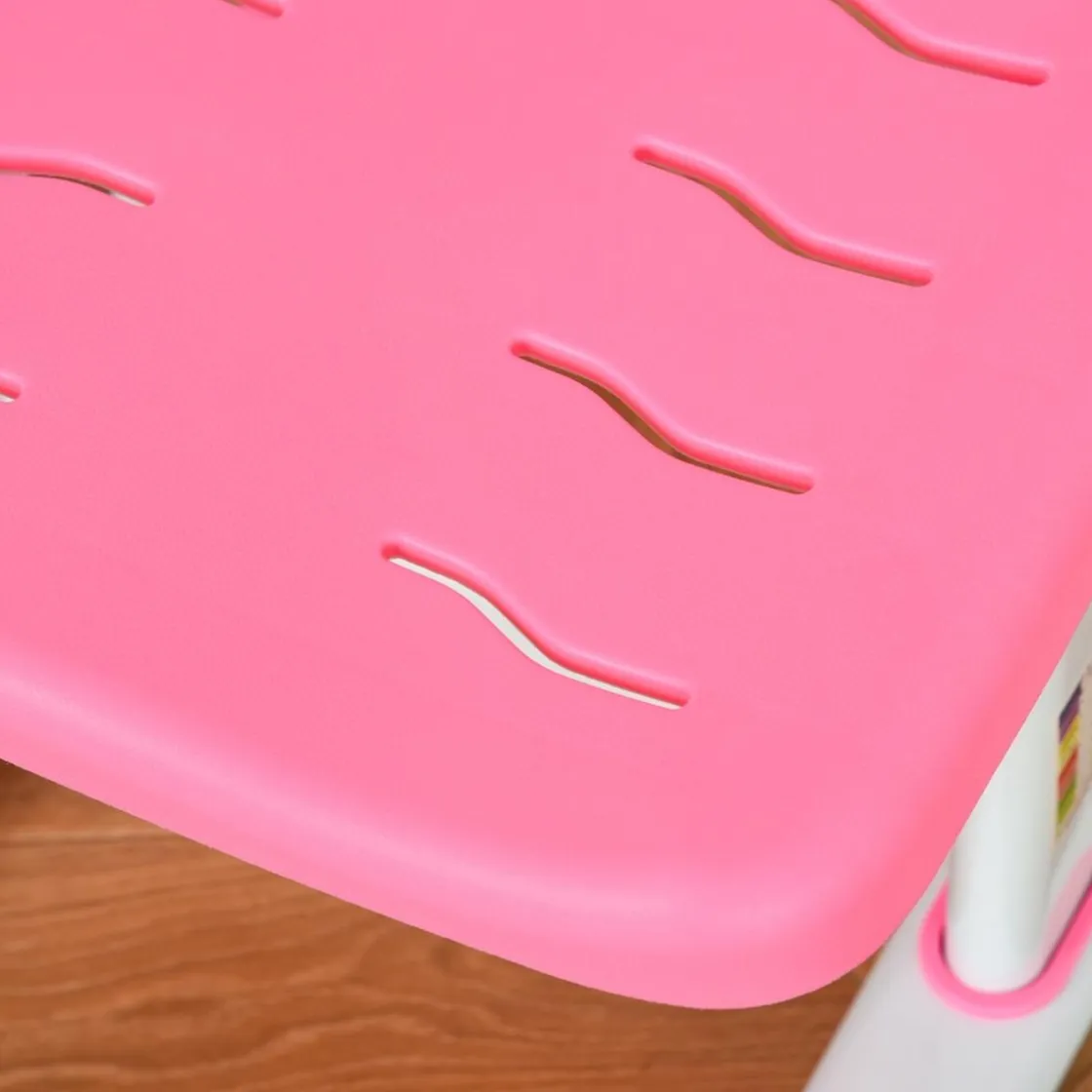 Homcom - Conjunto Pupitre reclinable + Silla Rosa* Estilo De Vida