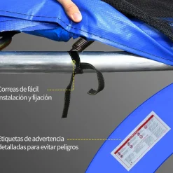 Homcom - Cubierta de protección para cama elástica Ø 305 cm azul