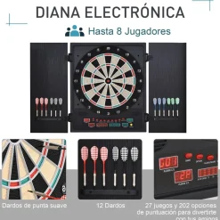Homcom - Diana electrónica 12 dardos