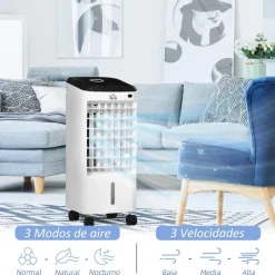 Homcom - Enfriador de Aire Portátil 3,5L