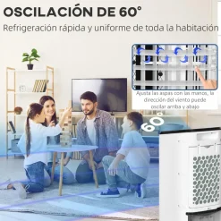 Homcom - Enfriador de Aire Portátil 3,5L