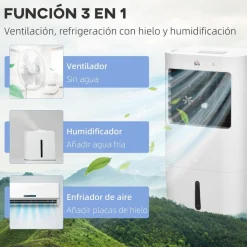 Homcom - Enfriador de Aire Portátil 15L