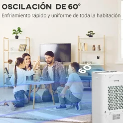 Homcom - Enfriador de Aire Portátil 15L