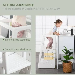 Homcom - Escalón elevador Taburete aprendizaje* Estilo De Vida