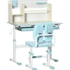 Homcom - Escritorio con estante y silla ajustable Azul y Blanco* Estilo De Vida