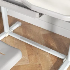 Homcom - Escritorio y silla ajustable Gris y Blanco