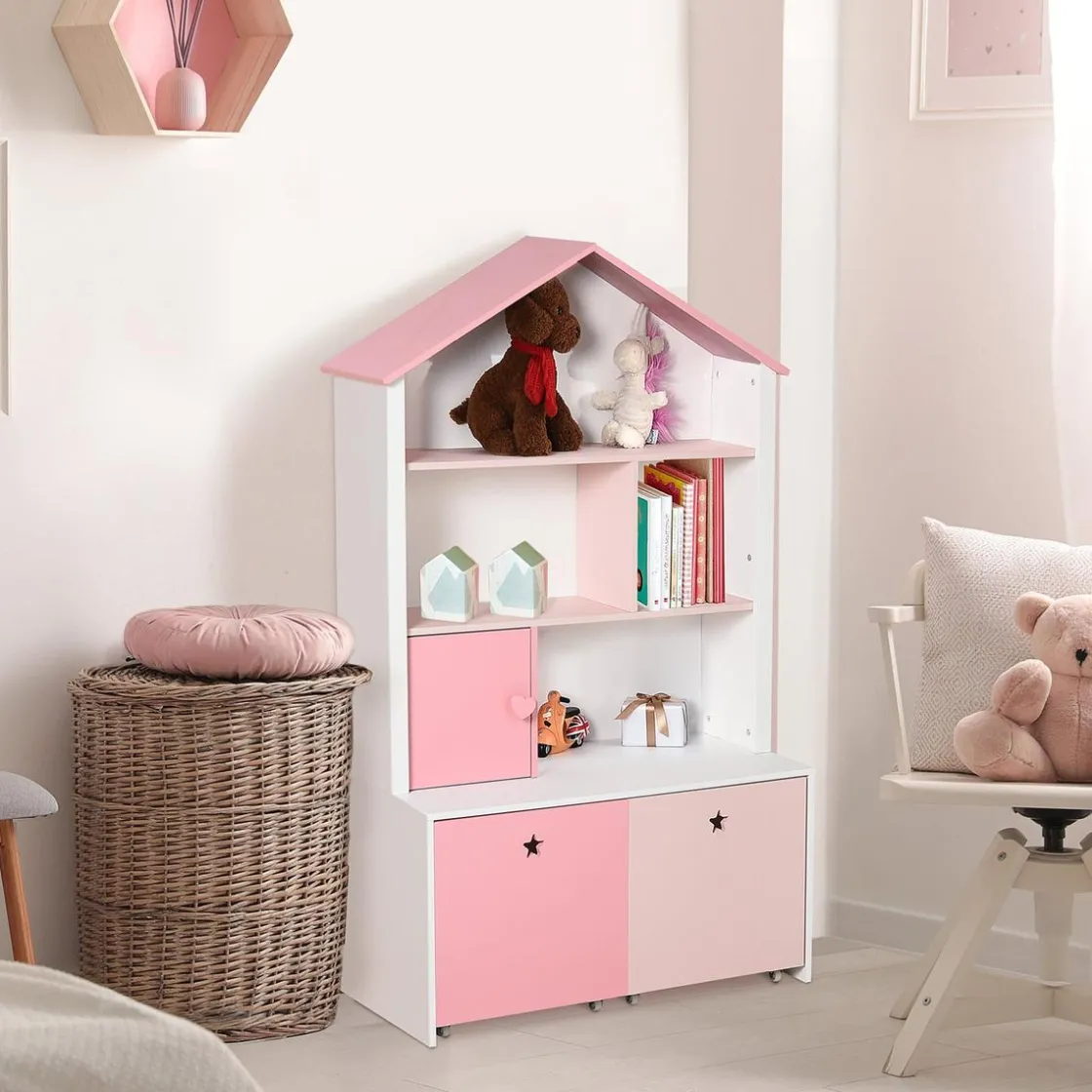 Homcom - Estantería de madera infantil