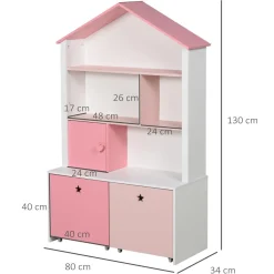 Homcom - Estantería de madera infantil