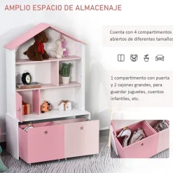 Homcom - Estantería de madera infantil