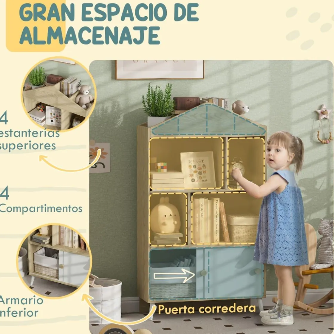 AIYAPLAY Homcom - Estantería infantil madera