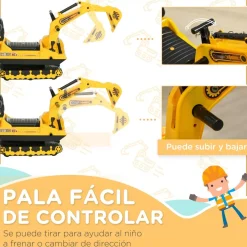 Homcom - Excavadora sin pedales con pala delantera