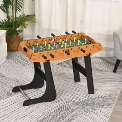 Homcom - Futbolín 22 jugadores y 2 marcadores Natural/Negro* Deportes|Futbolines