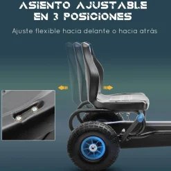 Homcom - Go Kart con pedales azul-negro* Vehículos De Batería O A Pedales