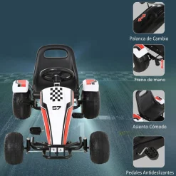Homcom - Go Kart infantil pedales