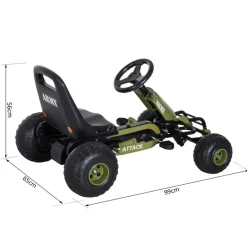 Homcom - Go Kart Racing Deportivo con Embrague* Vehículos De Batería O A Pedales