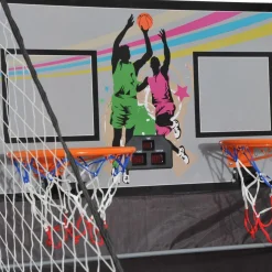 Homcom - Juego de canastas de baloncesto con contador electrónico