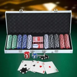 Homcom - Juego de Póker Aluminio* Juegos Y Puzzles|Friki Zone