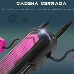 Homcom - Kart de pedales Negro/Rosa* Vehículos De Batería O A Pedales